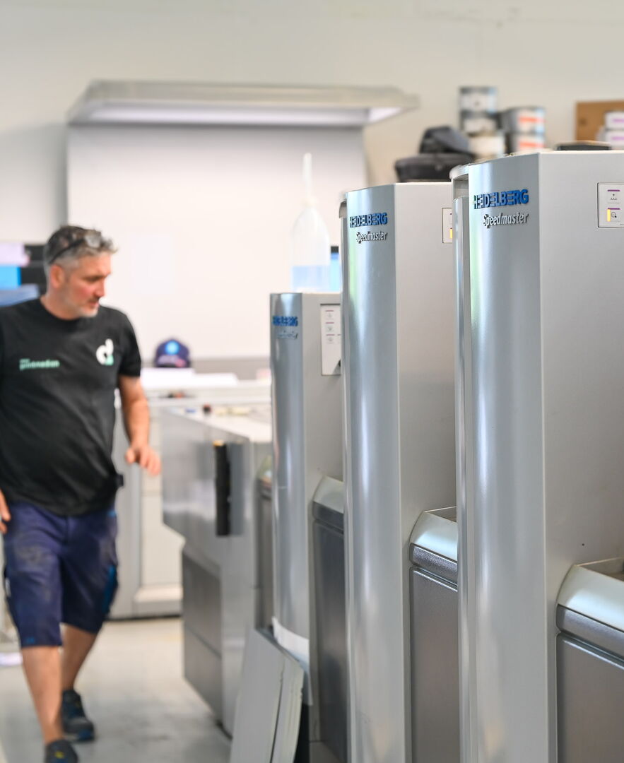 HighEnd Offset-Druckmaschine in Betrieb